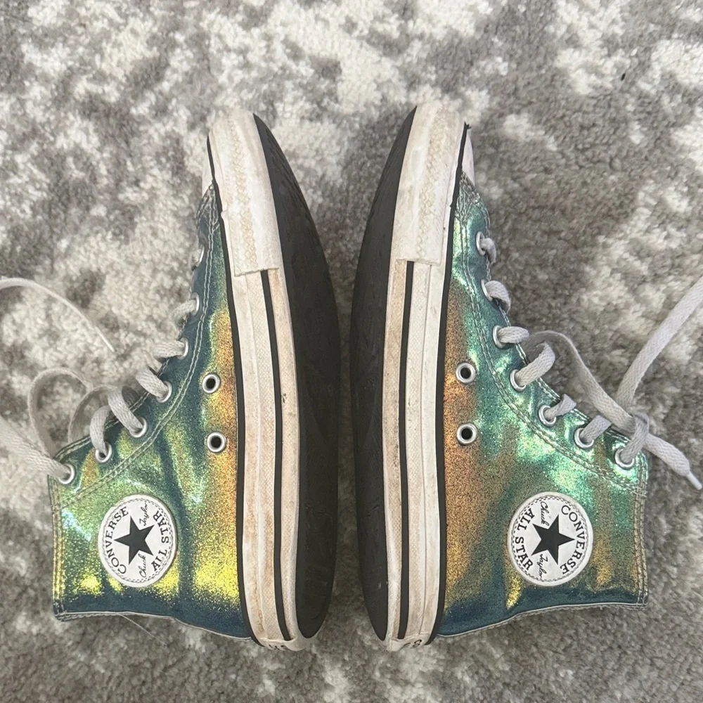 Converse Kids' All Star High Top Sneakers Shoes - Iridescent Green